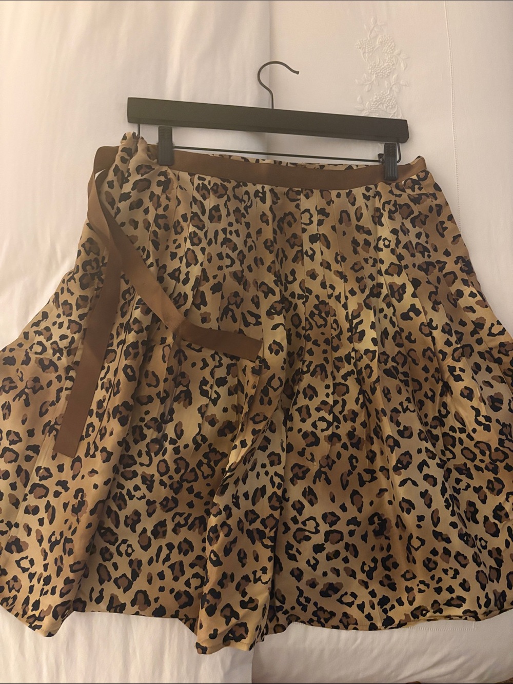 Sunny Leigh Leopard Print Circle Skirt - Brown